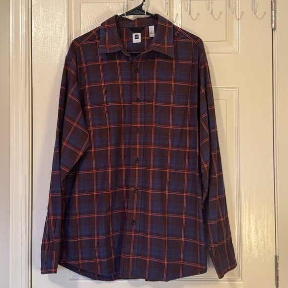 GAP Other - GAP Men's Button Down Shirt - Navy and Red Plaid